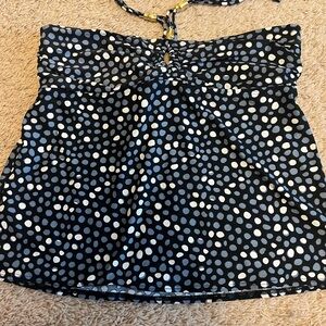 Coco Reef Black and White Polka Dot Swim top
